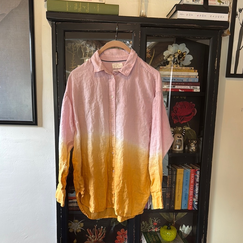J. Crew Relaxed Linen Women’s Shirt Size 12
